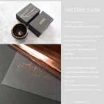 Luxury Sophisticated Slate Business Cards with Gold Edges - Image 2